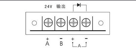 卸下變送器接線端的旋蓋，可以看到如圖所示的接線端子。